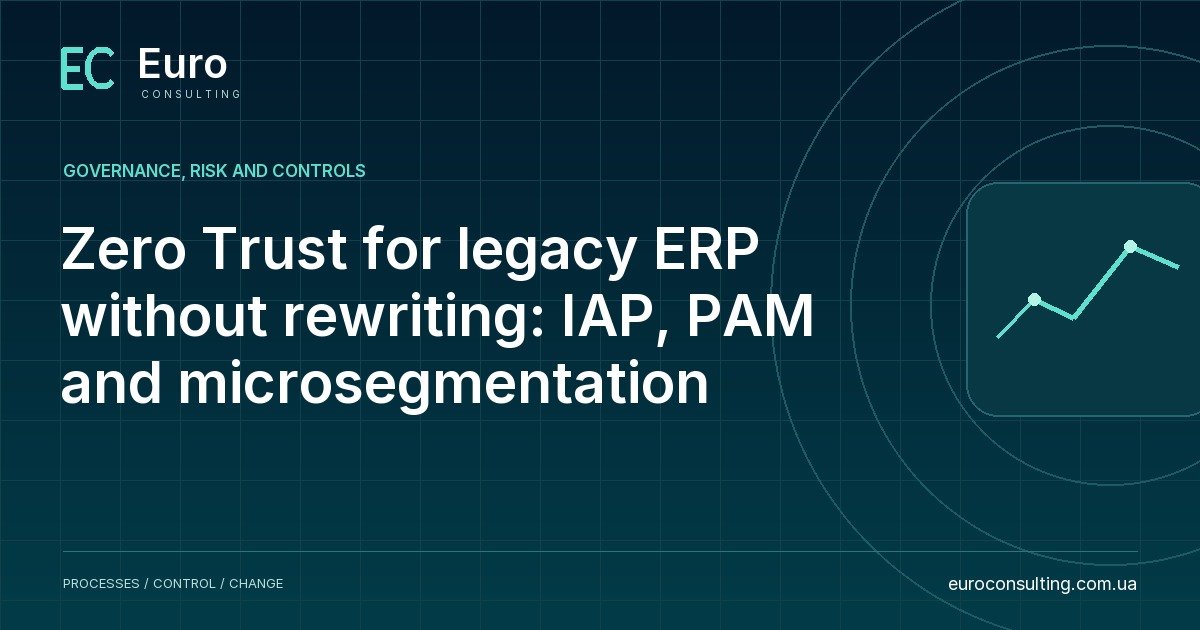 Zero Trust for legacy ERP without rewriting: IAP, PAM and microsegmentation